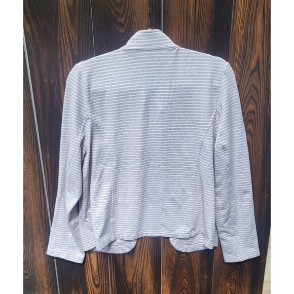 Tommy Hilfiger Tan Gray White Stripe Button Chest Jacket Size M - Picture 5 of 5